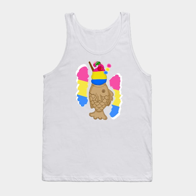 Pride Taiyaki Ice cream-Pan Flag Tank Top by VixenwithStripes